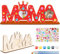 DKINY mama Geschenk von Tochter Sohn mama Holzbuchstaben Bastelset für Kinder Mutter Holzbastelset mit Standhilfe Holznamen bemalen und Fotos ankleben Beste mama Geschenk zum Weihnachten Muttertag