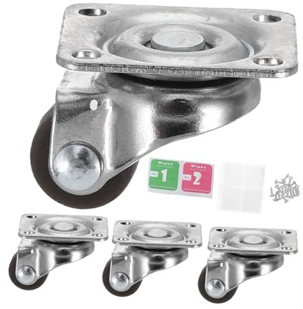BUGUUYO 4stücke Möbelrollen Aus Weichem Gummi Mini-lenkrollen Mit Oberer Platte Ersatz Für Wagen Und Arbeitsfläche Für Einfache Handhabung