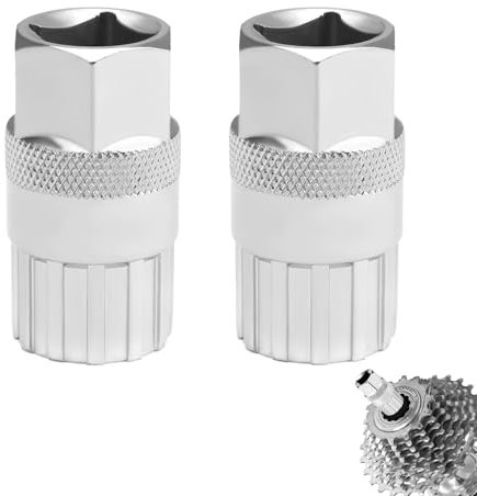 KRENIE Shimano Cassette Removal Tool for Bike: 2Pcs Carbon Steel Lockring Bottom Bracket Repair Tool for Mountain Bike - Freewheel Remover Tool for Shimano Sunrace Sram Dnp 6 7 8 9 10 11 Speed