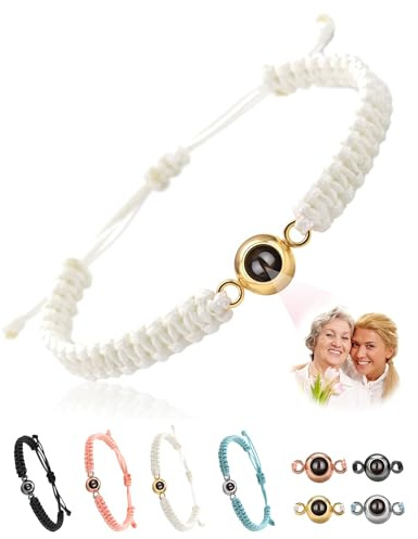 WINSD Personalisiertes Armband Muttertagsgeschenk Armband mit Bild Personalisierte Geschenke Partner Armbänder Fotogeschenke Personalisiert Mama Geschenk geburtstag