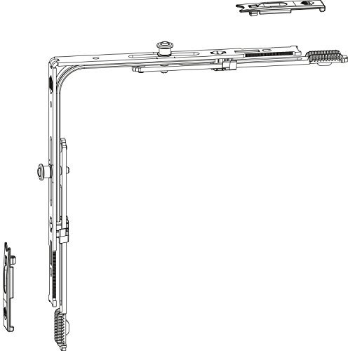 MACO 52936 - Inversione angolare C con 2 i.S. argento (52936 con 2 i.S.)