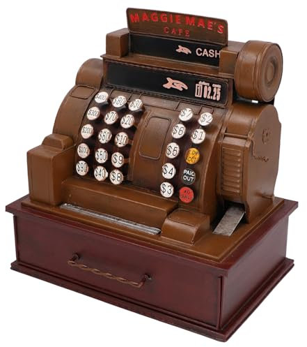 Vintage -Registrierkasse -Modell, 29 X 20 X 30 Cm Retro -Registrierkasse Dekoration Eisenkunst Requisiten Dekorative Ornament Schweinebank Schmuckkasten Ring Schmuckstück