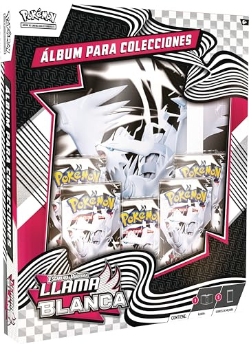 Pokémon: JCC Pokémon Album à collectionner écarlate et violet-flamme blanche (album Reshiram et 5 enveloppes d'amélioration)