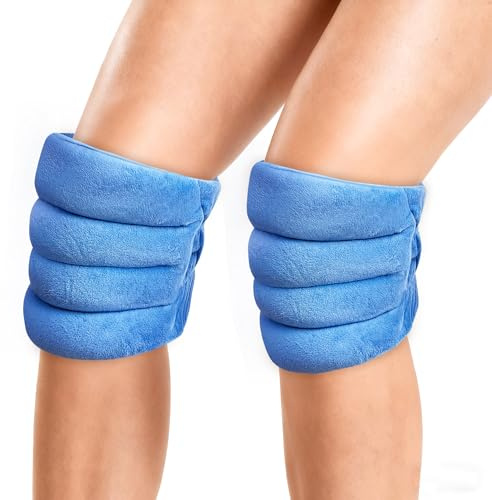 NEWGO Wärmekissen Körnerkissen für Knie, Mikrowelle Natürliche Knie Wärmflasche für Linderung von Knieschmerzen und Arthritis, Muskel- und Gelenksteifheit