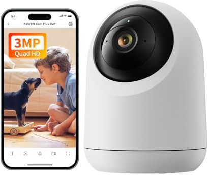 SwitchBot 2K Überwachungskamera innen, WLAN Kamera Überwachung innen mit 360°/115° Sichtfeldabdeckung, 2-Wege-Audio, IR-Nachtsicht, Kompatibel mit Alexa, 2,4Ghz