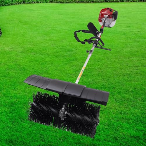 LFHWHKJ Handheld Power Brush Sweeper, 52cc Engine Driven Sweeping Tool, Gasoline Engine Driven Sweeping Machine for Outdoor Patio, Driveway & Garden Cleaning.