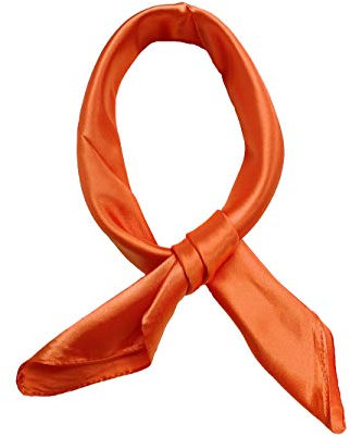 Topmodisches Tuch quadratisch einfarbig 57 x 57 cm, Orange, One size