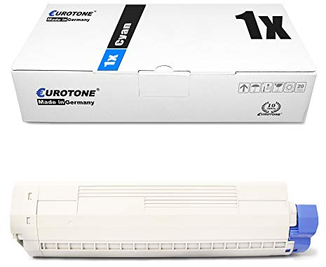 1x Eurotone Toner für Oki C822CDTN C822 C822DN C822N ersetzt 44844615 Cyan