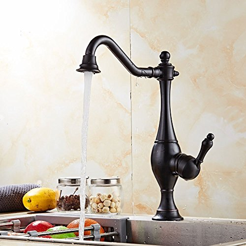 Grifo de la cocina retro fregadero grifo giratorio fregadero de la cocina caliente y fría, negro/Grifos De Lavabo/ Grifos Para Fregadero/ Mezclador Para Lavabo / Grifo Del / Grifo De Baño