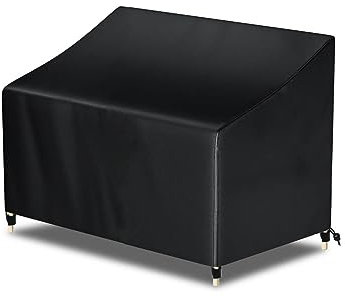 AWNIC Bench Cover for Garden Benches 2 Seater Waterproof Tear Resistant Oxford Cloth 134 * 70 * 60/88cm
