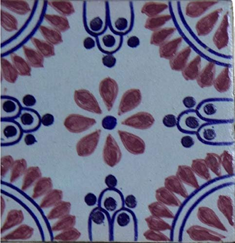 Saharashop Handbemalte Marokko-Fliese Klein Muster Nr. 14