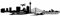 Samunshi® Düsseldorf Skyline Wandtattoo Sticker Aufkleber Wandaufkleber City Gedruckt Düsseldorf 120x32cm schwarz