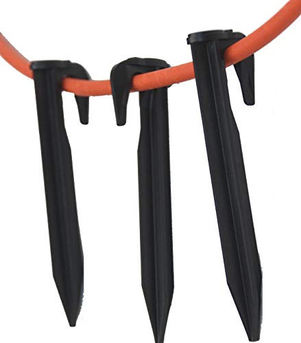 Haken Nägel bis 5,5 mm Kabel kompatibel für Mähroboter Befestigungs Heringe Erdanker - verstärkter HQ ABS - kompatibel mit Tango E5 von John Deere ®, Stück:500