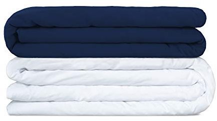 Balance ORIGINAL Therapiedecke Gewichtsdecke, Inkl. Kühlendem Sommerbezug in BLAU - Schwere Decke für Erwachsene/Jugendliche Für besseren Schlaf, Größe: 135x200 cm, 12 kg