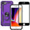 Yiakeng for iPhone 8 Case, iPhone 7 Case With Screen Protector, Silicone Shockproof Military Grade Protective Phone Cover for iPhone SE 2020 (Purple)