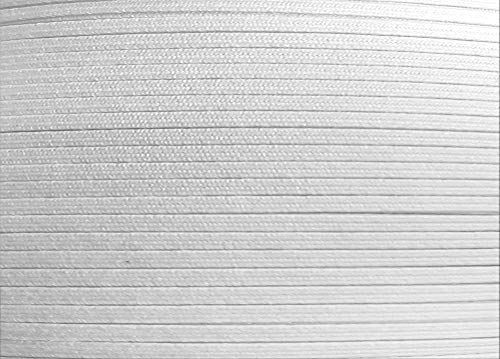 CINNEA 3mm Gummiband SCHWARZ Weiss flach Kochfest für Mundschutz Maske Meterware Stretch Nähgummiband (Weiß, 100)