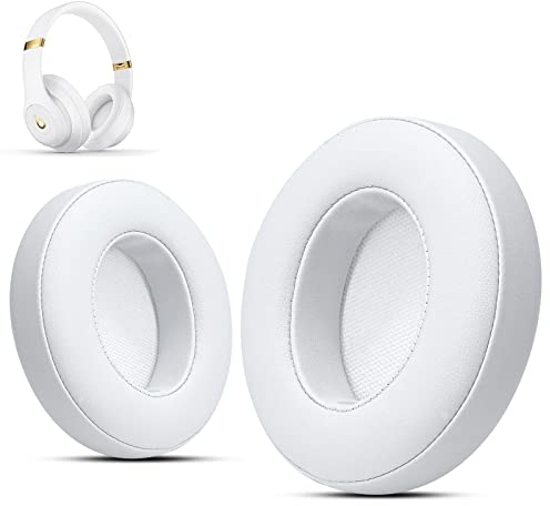 Krone Kalpasmos Beats Studio 3 Ersatz-Ohrpolster, Ohrpolster für Beats Studio 2 & 3 (B0501, B0500) kabelgebundene & kabellose Kopfhörer, weicher Memory-Schaum, Weiß…