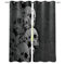ADKMC Verdunkelungsvorhang, Schwarz Totenkopf Kunst Dreidimensional 150X166Cm 2Er-Set, Verdunkelungsvorhang, Verdunkelungsvorhang, Mit Ösen, Vorhänge, Blickdicht, Kühlung Wärmedämmung