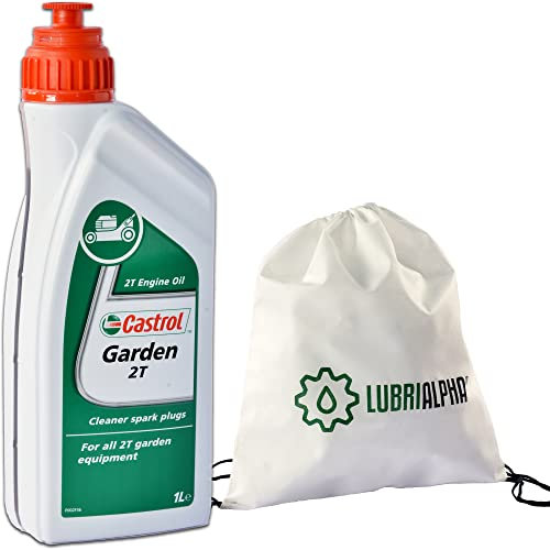 LUBRIALPHA - Olio 2T per Motori a 2 Tempi | Lubrificante per Decespugliatori, Motoseghe, Tosaerba | Anti-usura e Anti-grippaggio | Conf. 4x1L