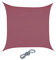 Relaxdays Tenda da Sole per Esterni Quadrata, 4 x 4 m, Idrorepellente, Anti UV, Vela Terrazza e Giardino, Rosso Scuro
