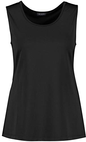 Samoon Damen Knitted Fabric Top, Schwarz, M EU