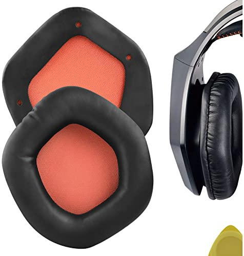 Geekria QuickFit Protein-Leder-Ersatz-Ohrpolster für Asus STRIX 7.1/2.0/PRO/DSP Kopfhörer, Ohrpolster, Reparaturteile (schwarz)