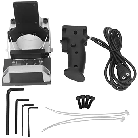 Soporte para Máquina Ranuradora para Carpintería Soporte de Ranurado para Recortadora de Borde de Aleación de Aluminio Ajuste de Altura Soporte de Enrutador para Recortadora de Madera Móvil Negro