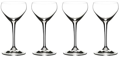 Riedel Drink Specific Glassware, Nick & Nora Cocktailglas, 118 ml, altmodische Cocktailgläser mit Stiel, Martini, Manhattan, 4 Stück