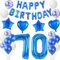 Luftballons 70. Geburtstags deko Mann blau set, Geburtstagsdeko 70 jahre Geburtstag Dekoration Mann blau ,Folien ballons 70 Geburtstag deko banner,girlande deko 70. geburtstag Mann deko