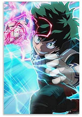 Anime Izuku Deku Art Poster Dekorative Malerei Leinwand Wandkunst Wohnzimmer Poster Schlafzimmer Malerei, Leinwand Kunst Poster Und Wandkunst Bilddruck Moderne Familienzimmer Dekor 12x18inch(30x45cm)