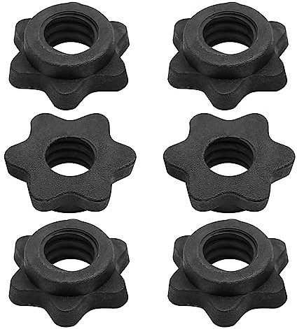 DUZFOREI Morsetti a vite standard per bilanciere da 25 mm, in vinile, antiscivolo, per sollevamento pesi, fitness, allenamento, confezione da 6