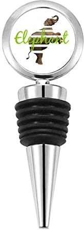 Elephant Body Cutting Combination Bottle Stopper Stainless Steel Rubber Reusable