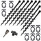8 Stück Hering Zelthering - 30 cm lang - Schraubhering Spiralhering aus glasfaserverstärktem ABS-Kunststoff Harter oder weicher Boden Zeltnagel Zeltpflock Erdspieß Camping Zubehör Outdoor Set schwarz