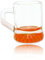Carlso 24er-Set bunte Schnapsgläser mit Henkel, Shotgläser 2-3cl für Partys, Likörgläser, Aperitif-Gläser, vielseitig einsetzbar – Dessertgläser, ideal für Ramazzotti & Jägermeister (orange)