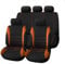 KizmiQ 9 Pcs Car Seat Cover Sets for Dacia Duster 2018-2023 Polyester Washable fabric Non-Slip Durable Full Surround 5-seater Seats Protector,G
