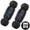 CTRICALVER Connettore Impermeabile RJ45, 2 Pezzi Connettore per esterni, per cavo Ethernet CAT.6E/CAT.6/CAT.5E/CAT.5, Accoppiatore RJ45 impermeabile