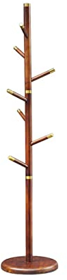 Dunki Garderobenständer, einfacher Stabiler Holzständer, Eingangsbereich, Flur, Garderobenständer mit Sockel für Hut, Kleidung, Geldbörse, Schals, Regenschirm
