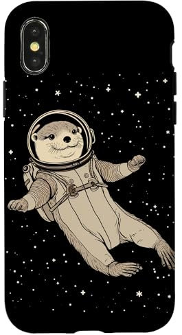 Hülle für iPhone X/XS Otter Astronaut Lustiges Tier Meer Otter Weltraum