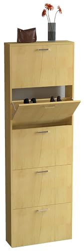 VCM Holz Regal Kipper Schuhregal Schuhschrank Schuhkipper 5 Sulos XL