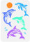 FINGERINSPIRE Delfin Malschablone 29.7x21 cm Wiederverwendbar 4 Stile Meerestiere Delfine Mond Zeichenvorlage DIY Sommer Ozean Thema Schablone Zum Malen Auf Holz Wand Stoff Möbeln