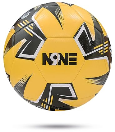 NINE Ballon de football taille 3, 4, 5 – Couche de mousse douce au toucher, ballon de football toutes saisons pour jeunes et adultes, entraînement, jeux d'intérieur et d'extérieur