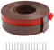 Inscrip Garage Door Seal, PVC Sealing Strips, Multi-Purpose Garage Door Top and Side Sealing Strips, Weatherproof, Easy to Cut, for Leaves, Dirt, Weather Protection, with Nails (Brown, 6 m)