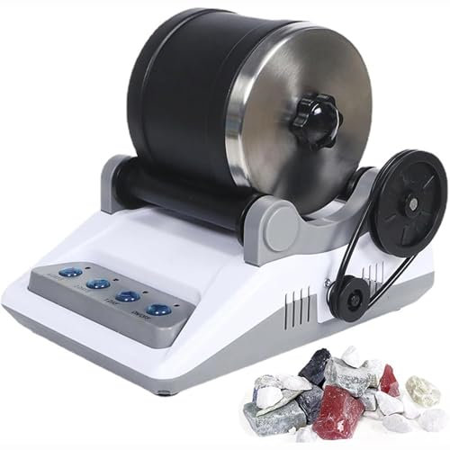 YZHYYDS Kit per lucidatura a pietra fai-da-te, Rock Tumbler Polisher, set elettrico Gemstones Stone Polishing Toy with Button 7 Day Polishing Timer, Turn Rough Rocks Into Beautiful Gems, for All Ages