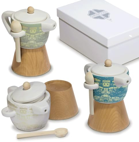 PuntoCasaStore 1 PZ lisbona barattolo a forma caffettiera moka 13xh.15 cm 3 ass. bomboniera idea regalo segnaposto