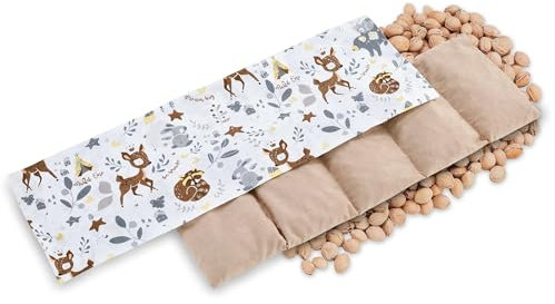 Kirschkernkissen Wärmekissen Mikrowelle für Neugeborene und Erwachsene für Nacken Schulter und Rücken - Wärme und Kälte Kinder Kissen Baby Pillow mit Kirschkerne 60 x 20 cm