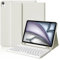 ZOYU Keyboard Case for iPad Air 11 Inch M3 (2025) / M2 (2024), iPad Air 5th/4th Generation 10.9 Inch (2022/2020) with Pencil Holder Slim Smart Cover Detachable Wireless Bluetooth Keyboard, White Cream