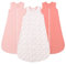 SIMYJOY 3 Pack Gigoteuse 0-6 Mois Été 0.5 Tog Sac de Couchage Enfant 100% Coton Gigoteuse Été, Rose & Rose foncé & Chat
