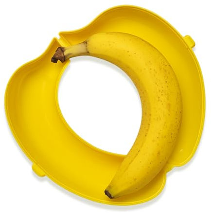CHEFZOCO Guarda Plátano, guarda Plátano nevera, Recipiente para Plátanos, Conserva bananas, Estuche de plástico para bananas, Apto para Lavavajillas, Plástico libre BPA, Amarillo