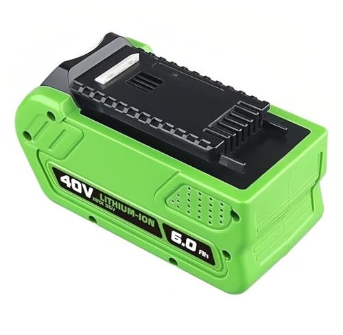Batteria al litio a ricarica rapida da 6000 mAh e 20 core for tosaerba, motosega elettrica, 40 V. Compatibile con Greenworks 40V, 29462.(4000mah)