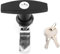 Lock, T-Handle Canopy Replacement Lock Door Tailgate Matching Set T-Handles for Trailer Canopy (Black)